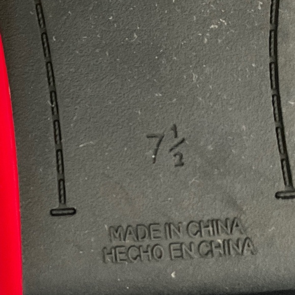 OLD NAVY Red Mary Jane Ankle Strap Flats Size 7.5 NWOT - Picture 7 of 7